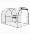 Outsunny 3 x 2 x 2m Polytunnel Greenhouse with Door, Windows, Steel Frame