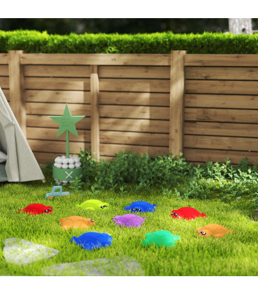 AIYAPLAY 9 PCS Kids Stepping Stones, Turtle-Shaped Stackable River Stones