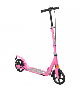 AIYAPLAY Kids Scooter, Foldable Kick Scooter w/ Adjustable Handlebar, Pink