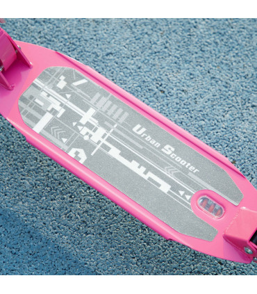 AIYAPLAY Kids Scooter, Foldable Kick Scooter w/ Adjustable Handlebar, Pink