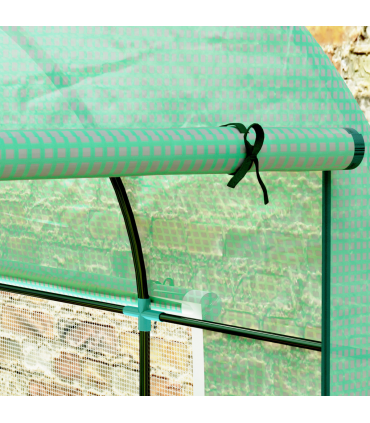 Outsunny 3 x 2 x 2m Polytunnel Greenhouse with Doors and Mesh Windows