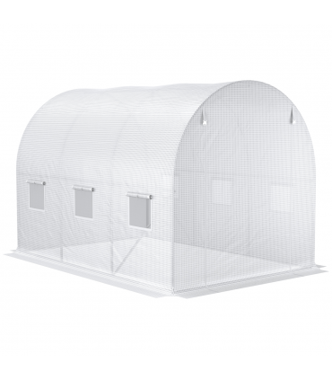Outsunny 3 x 2 x 2m Replacement Greenhouse Cover w/ Windows, White
