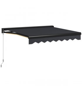 Outsunny 3 x 2.5m Electric Awning with LED Light, Sun Canopies for Patio