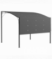 Outsunny 3 x 2.5m Patio Metal Gazebo Pergola Wall Mount Outdoor Shelter, Grey
