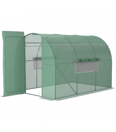 Outsunny 3 x 2M Reinforced Walk-in Polytunnel Garden Greenhouse Steel Frame