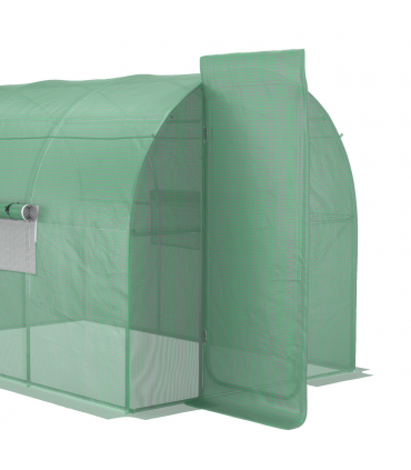 Outsunny 3 x 2M Reinforced Walk-in Polytunnel Garden Greenhouse Steel Frame