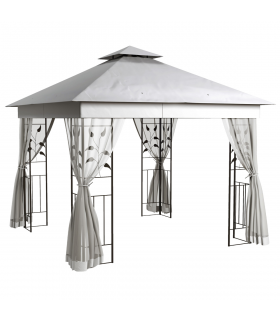 Outsunny 3 x 3(m)  Garden Gazebo Marquee Tent Canopy Shelter Pavilion Grey