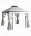 Outsunny 3 x 3(m)  Garden Gazebo Marquee Tent Canopy Shelter Pavilion Grey