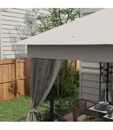 Outsunny 3 x 3(m)  Garden Gazebo Marquee Tent Canopy Shelter Pavilion Grey