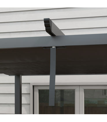 Outsunny 3 x 3(m) Aluminium Pergola with Retractable Roof, Garden Gazebo Canopy