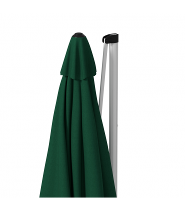 Outsunny 3 x 3(m) Cantilever Roma Parasol Garden Umbrella with Cross Base Green