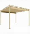 Outsunny 3 x 3(m) Garden Pergola with Retractable Roof, UPF30+, Khaki