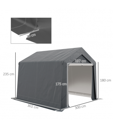 Outsunny 3 x 3(m) Garden Storage Shed, Waterproof and Heavy Duty Portable Shed