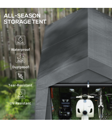 Outsunny 3 x 3(m) Garden Storage Shed, Waterproof and Heavy Duty Portable Shed