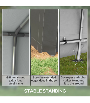 Outsunny 3 x 3(m) Garden Storage Shed, Waterproof and Heavy Duty Portable Shed