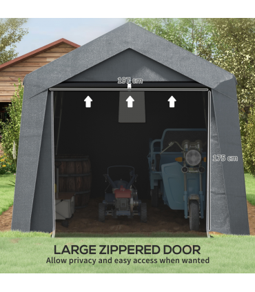 Outsunny 3 x 3(m) Garden Storage Shed, Waterproof and Heavy Duty Portable Shed