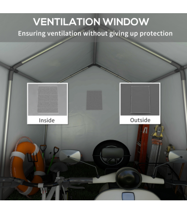 Outsunny 3 x 3(m) Garden Storage Shed, Waterproof and Heavy Duty Portable Shed