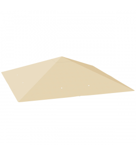 Outsunny 3 x 3(m) Gazebo Canopy Replacement Cover with Drain Holes, Beige