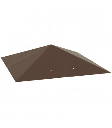 Outsunny 3 x 3(m) Gazebo Canopy Replacement Cover with Drain Holes, Brown