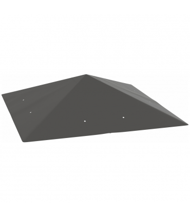 Outsunny 3 x 3(m) Gazebo Canopy Replacement Cover with Drain Holes, Grey