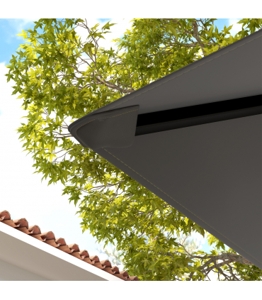 Outsunny 3 x 3(m) Gazebo Canopy Replacement Cover with Drain Holes, Grey