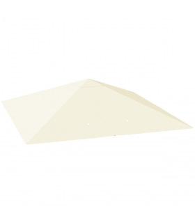 Outsunny 3 x 3(m) Gazebo Canopy Replacement Cover, UPF30+, Cream White