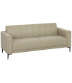 HOMCOM 3 Seater Sofa, Modern Fabric Couch with Channel Tufted, Khaki