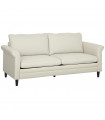 HOMCOM Modern 3 Seater Sofa for Living Room, Fabric Couch Settee, Cream
