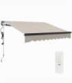 Outsunny 2.5 x 2m Electric Retractable Awning w/ Aluminium Frame Beige