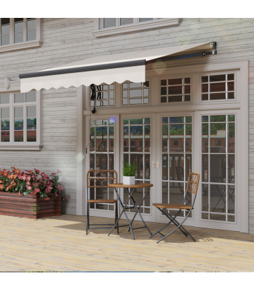 Outsunny 2.5 x 2m Electric Retractable Awning w/ Aluminium Frame Beige