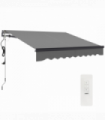 Outsunny 2.5 x 2m Electric Retractable Awning w/ Aluminium Frame Dark Grey