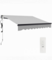 Outsunny 2.5 x 2m Electric Retractable Awning w/ Aluminium Frame Light Grey