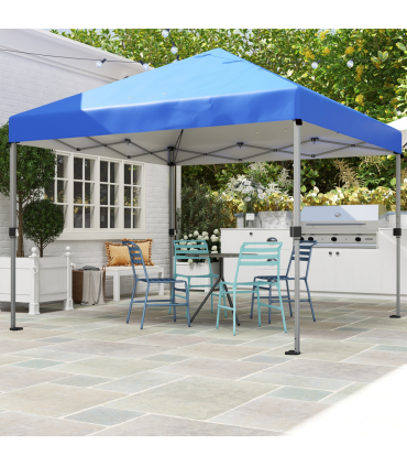 Outsunny 3 x 3(m) Pop Up Gazebo, Instant Shelter with 1-Button Push, Blue