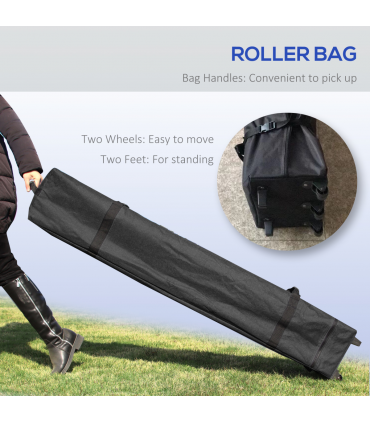 Outsunny 3 x 3(m) Pop Up Gazebo, Instant Shelter with 1-Button Push, Blue