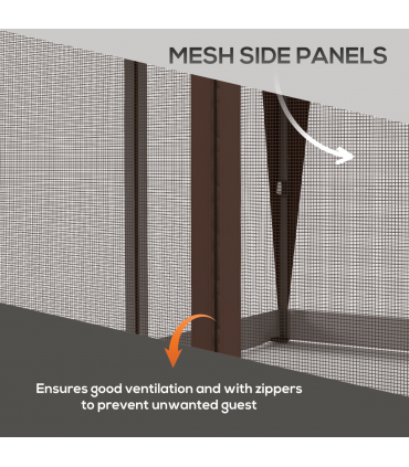 Outsunny 3 x 3(m) Pop Up Gazebo, Instant Shelter with Mosquito Netting, Khaki