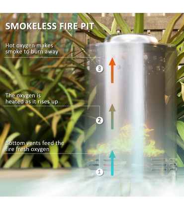 Premium Smokeless Outdoor Fire Pit - Stylish Design & Durability