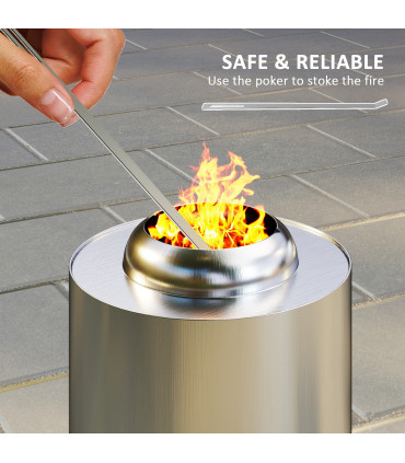 Premium Smokeless Outdoor Fire Pit - Stylish Design & Durability