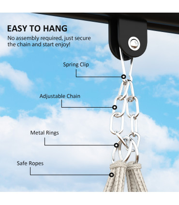 Stylish Hanging Chair with Cushion - Comfort for Indoor & Outdoor Relaxation