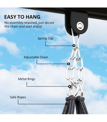 Stylish Hanging Chair with Cushion - Comfort for Indoor & Outdoor Relaxation