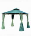 Outsunny 3 x 3m Metal Garden Gazebo Marquee Party Tent Canopy Pavilion Sidewalls