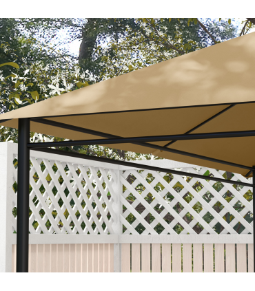 Outsunny 3 x 4m Gazebo Canopy Replacement Gazebo Roof Cover, Khaki