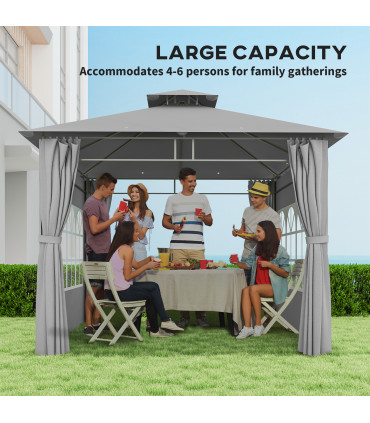 Premium Black Outdoor Canopy - UV Protection & Spacious Design