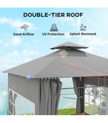 Premium Black Outdoor Canopy - UV Protection & Spacious Design
