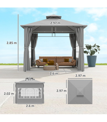 Premium Black Outdoor Canopy - UV Protection & Spacious Design
