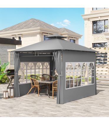 Premium Black Outdoor Canopy - UV Protection & Spacious Design