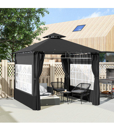 Premium Black Outdoor Canopy - UV Protection & Spacious Design
