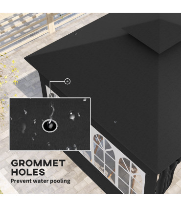 Premium Black Outdoor Canopy - UV Protection & Spacious Design