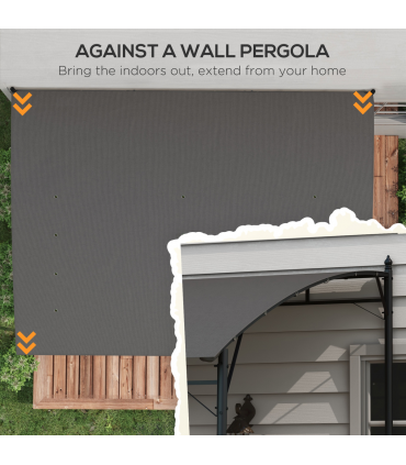 Outsunny 3 x 4m Metal Pergola, Outdoor Gazebo UV-Resistant Sun Shade Shelter