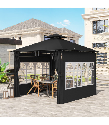 Premium Black Outdoor Canopy - UV Protection & Spacious Design