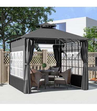 Premium Black Outdoor Canopy - UV Protection & Spacious Design